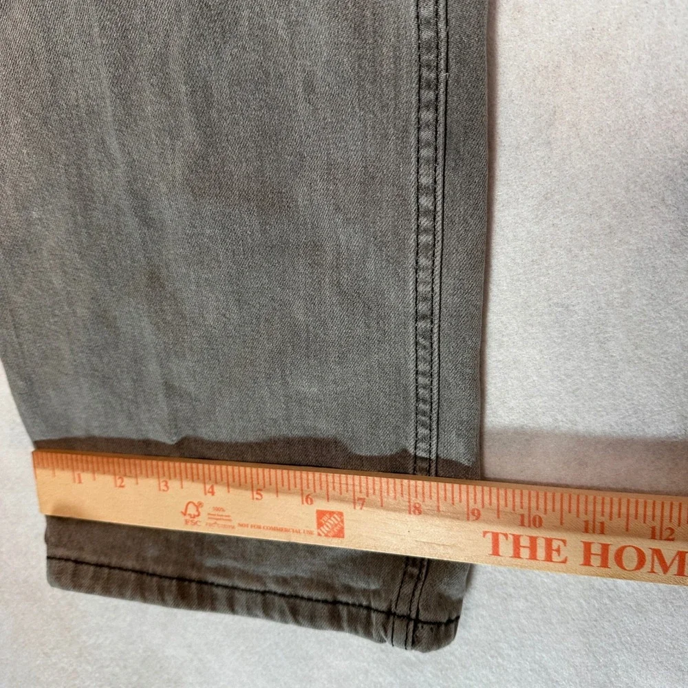 Levi's Jeans Mens 42x32 514 Straight Fit Grey Good Stretch Denim Pants